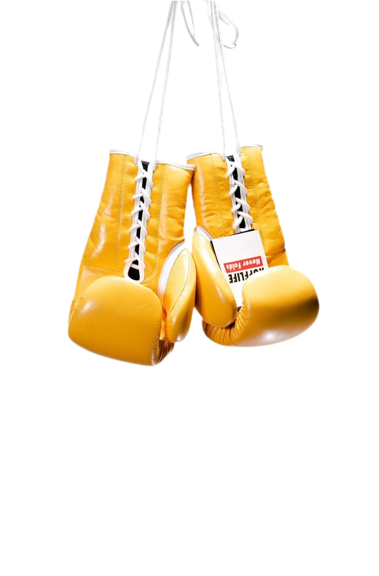 RUFF Pro Lace Up Training Gloves (Yellow)